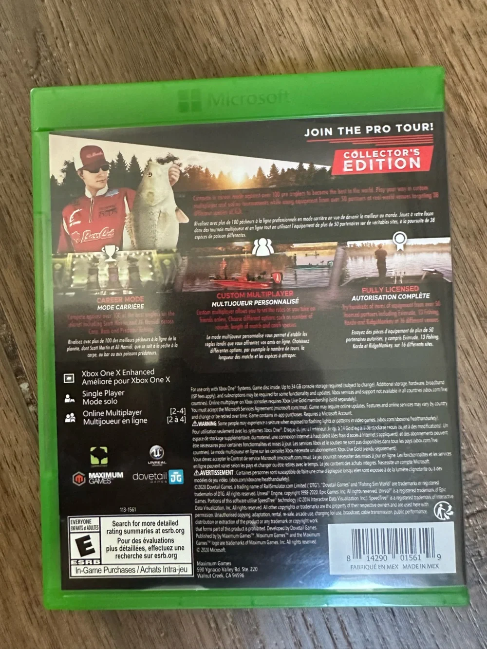 Fishing Sim World Pro Tour, XBOX One Video Game Collector Edition Rated Everyone